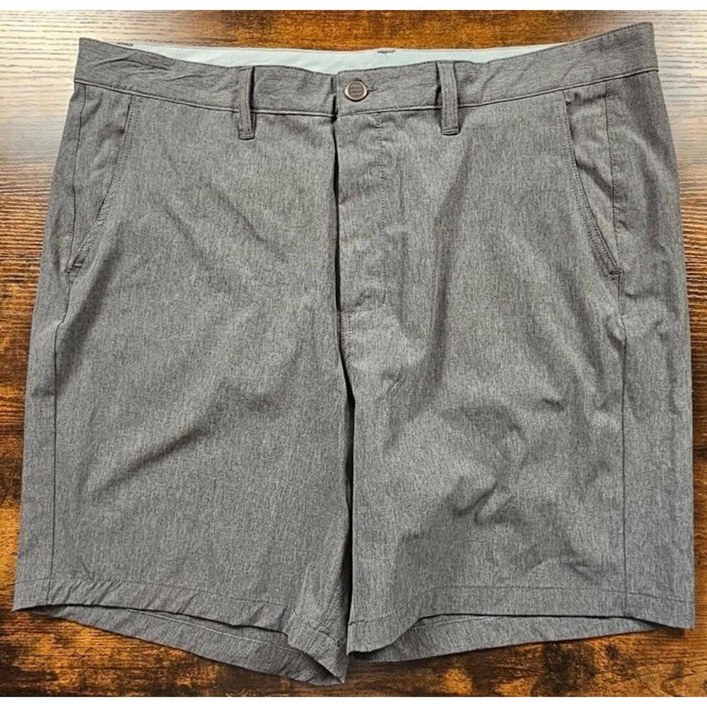 Free Fly Apparel Hybrid Short II‎ 9” Men's 38 Graphite Gray Stretch Pockets UPF